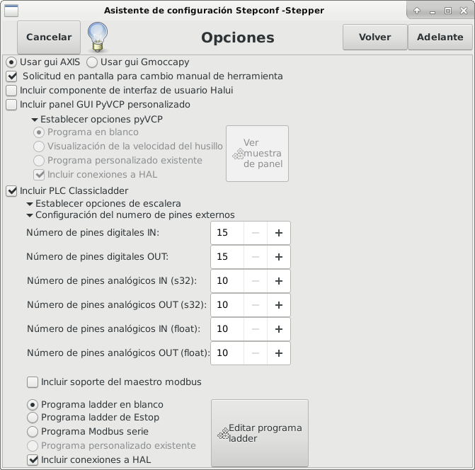 Configuración de opciones avanzadas