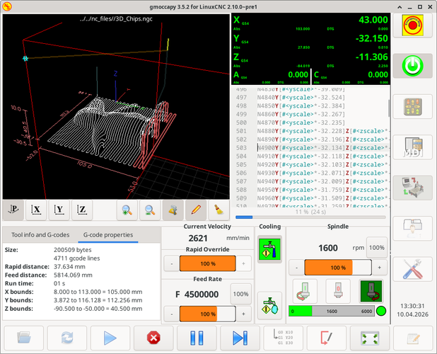 gmoccapy 5 axis mid