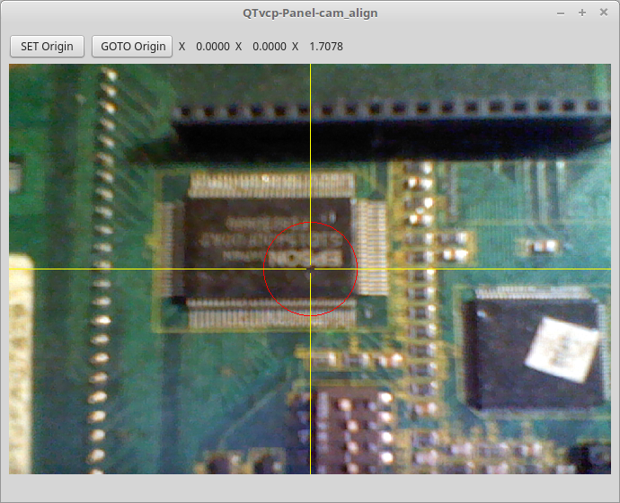 QtVCP `cam_align` Panel zur Kamera-basierten Ausrichtung