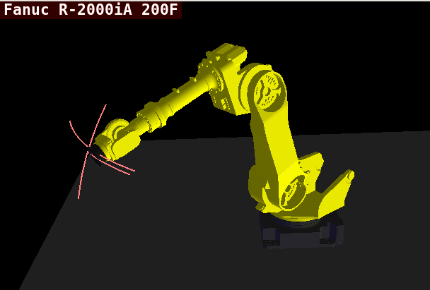 QtVCP vismach_fanuc_200f - 6-Gelenk-Roboterarm