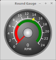QtVCP `Gauge`: Round Dial Gauge Widget