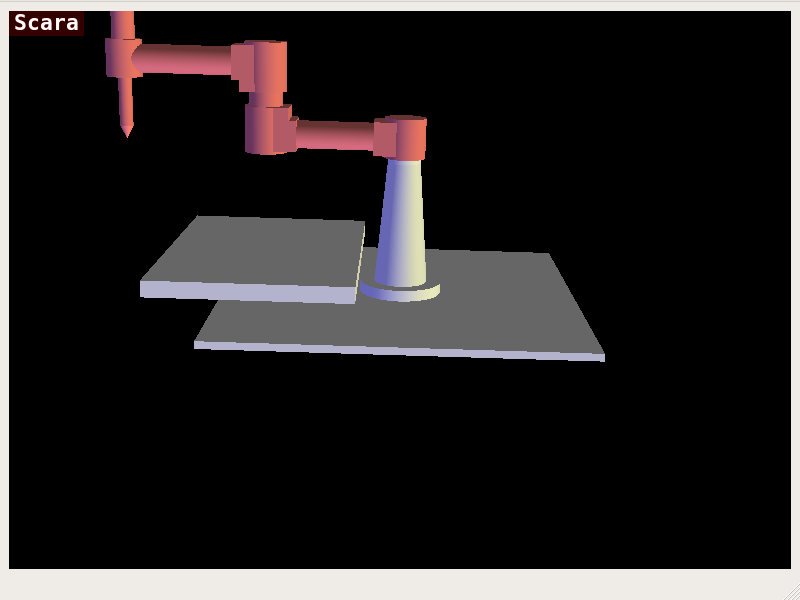 QtVCP vismach_scara - SCARA Mill 3D View Panel