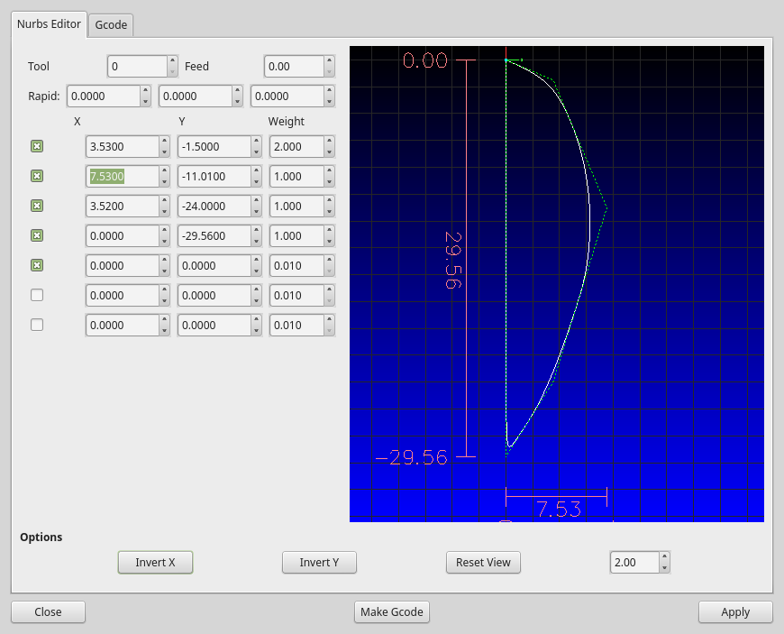 QTvcp nurbs editor